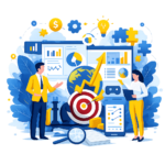 A imagem representa a prestação de consultoria estratégica pela Chaveta.